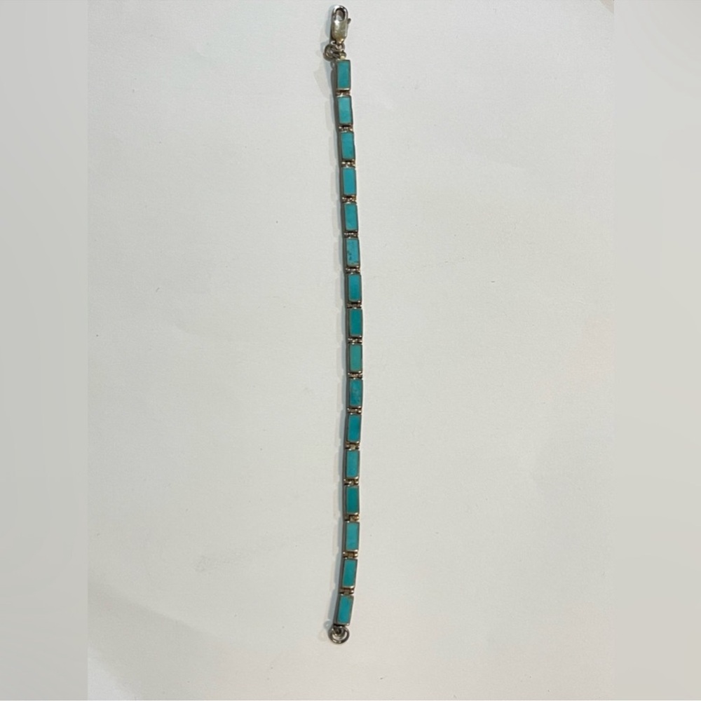 925 Starling Silver Lapiz Lazuli Bracelet - Picture 6 of 7